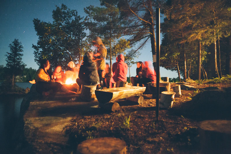 campfire night outdoor